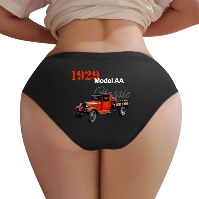 1929 Model Aa Truck - Vintage Pickup Women Underwear Panties Women Black