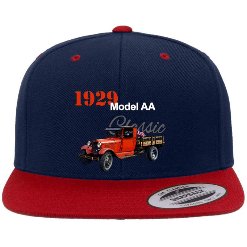 1929 Model Aa Truck - Vintage Pickup Premium Flat Bill Snapback Cap  Navy