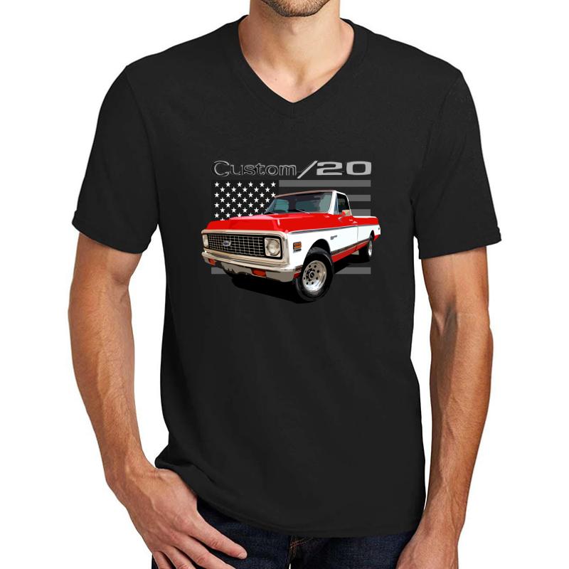 1972 Chevy C20 Unisex V-Neck T-Shirt Men Black