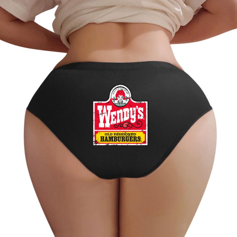 Wendy's Logo Vintage Design Women Underwear Panties Women Black