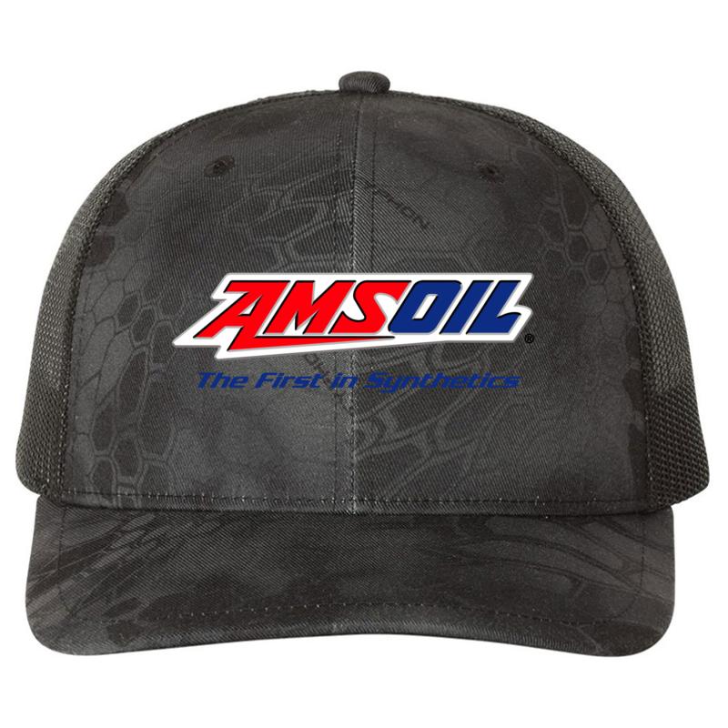 Amsyong Amsoil Richardson Premium Trucker Snapback Cap  Kryptek Typhon Black