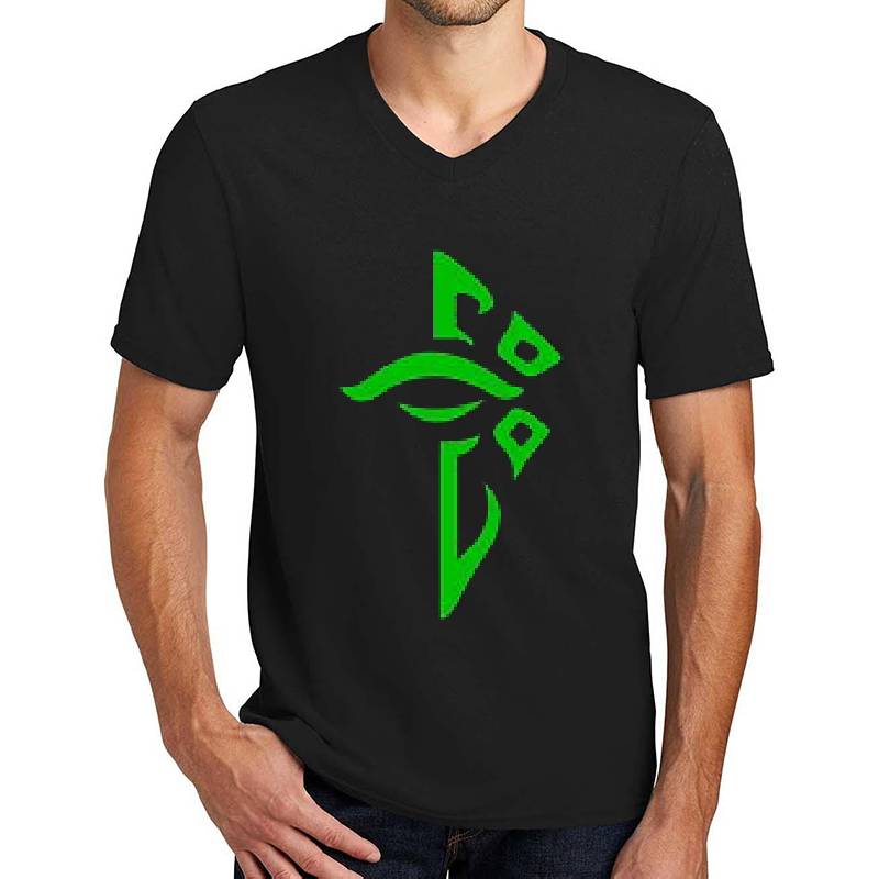 Ingress Enlightened Logo over left Breast - Green Unisex T-shirts