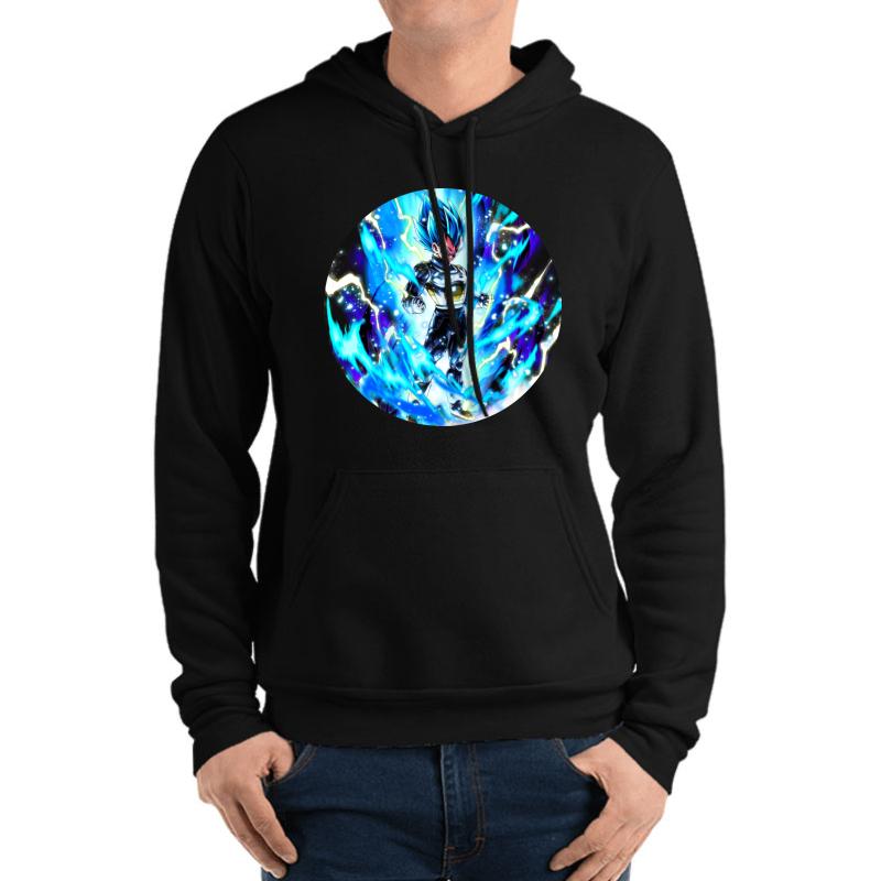 Vegeta Super Saiyan Blue  Unisex Hooded Sweatshirt Men Black