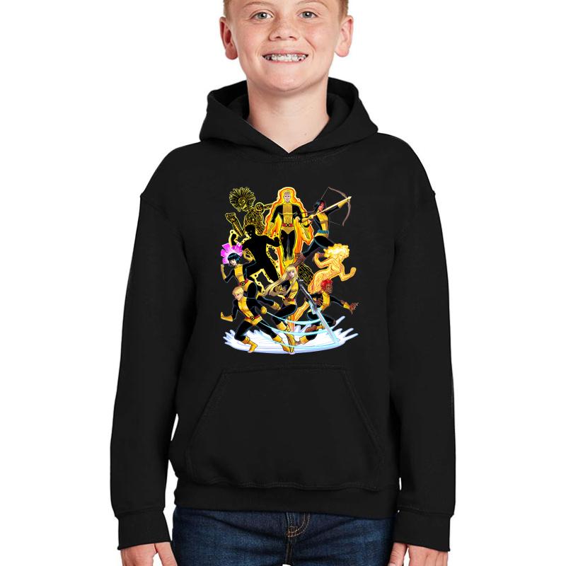 X Men the New Mutants Youth Hooded Sweatshirt Boy Black