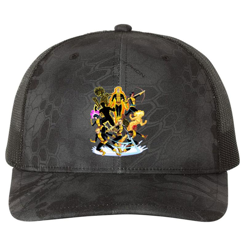 X Men the New Mutants Richardson Premium Trucker Snapback Cap  Kryptek Typhon Black