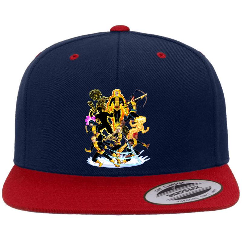 X Men the New Mutants Premium Flat Bill Snapback Cap  Navy