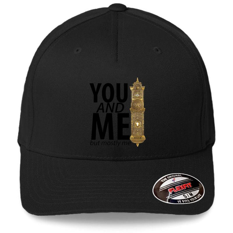 You And Me But Mostly Me- Book Of Mormon Flexfit Baseball Cap  Black