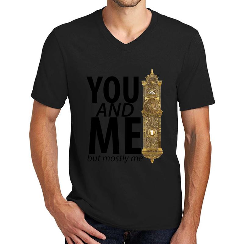 You And Me But Mostly Me- Book Of Mormon Unisex V-Neck T-Shirt Men Black