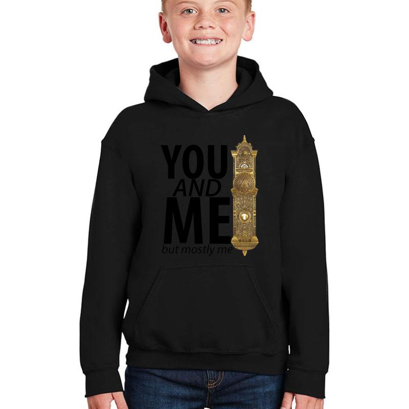 You And Me But Mostly Me- Book Of Mormon Youth Hooded Sweatshirt Boy Black