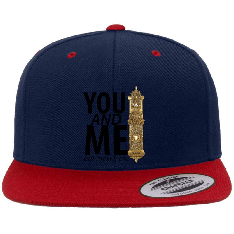 You And Me But Mostly Me- Book Of Mormon Premium Flat Bill Snapback Cap  Navy