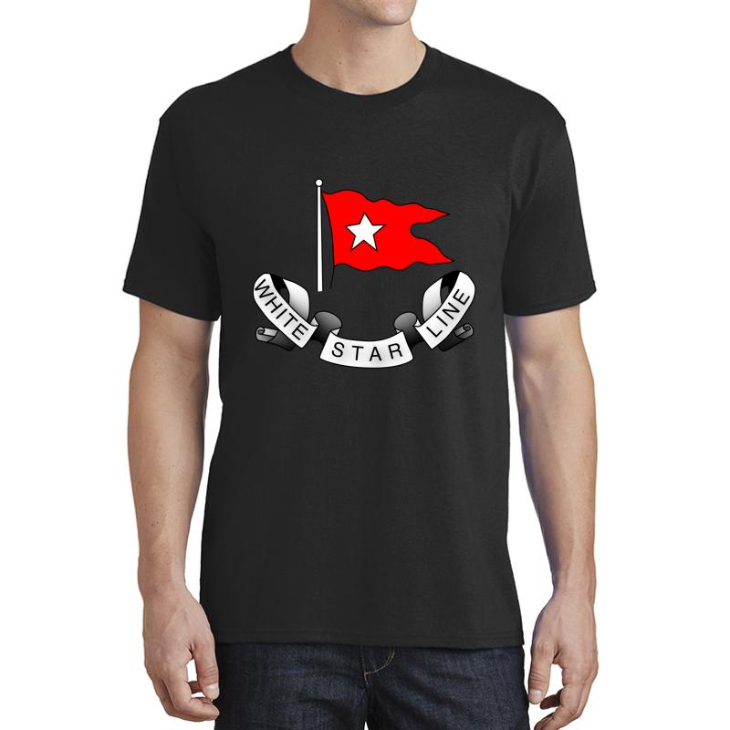 White Star Line Unisex T-Shirt Men Black