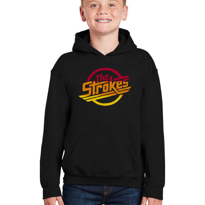 The Strokes Tri-Color Youth Hooded Sweatshirt Boy Black