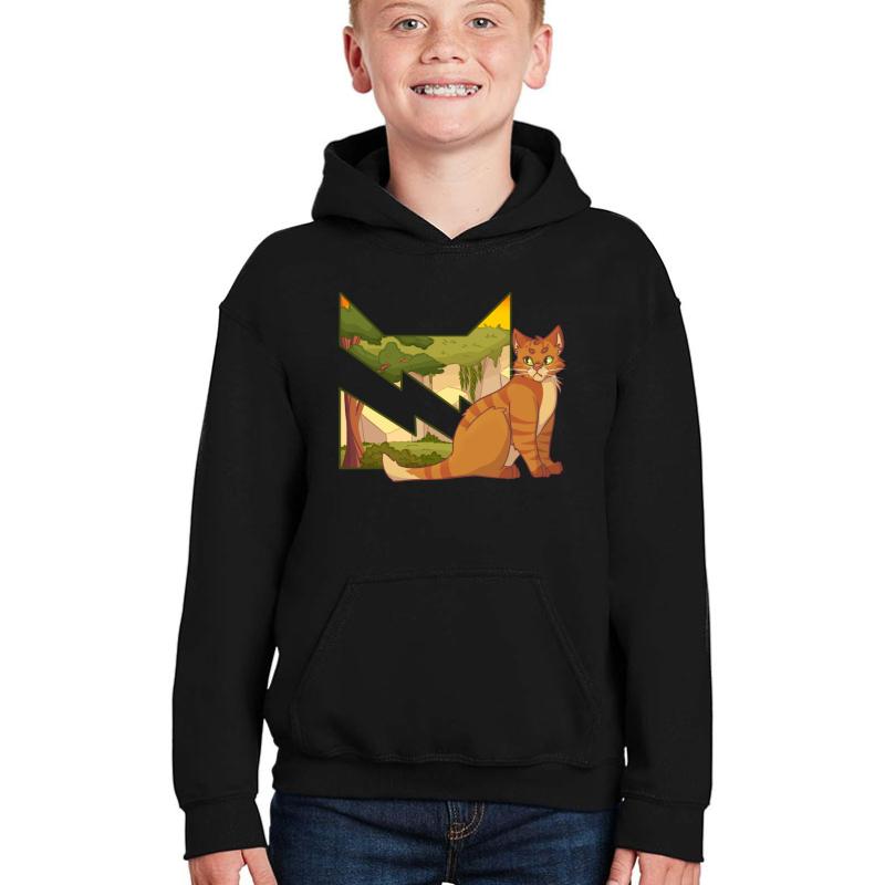 Thunderclan Warriors Warrior Cats Youth Hooded Sweatshirt Boy Black