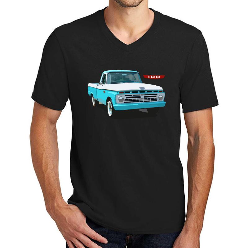 1966 Ford F100 Truck Unisex V-Neck T-Shirt Men Black