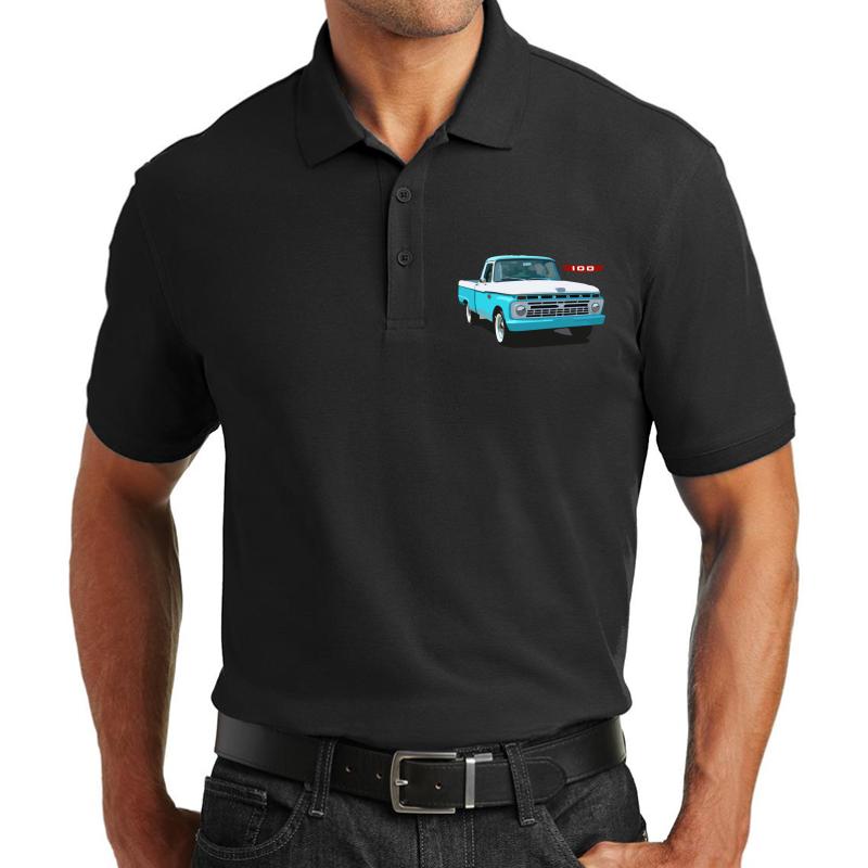 1966 Ford F100 Truck Unisex Polo Jersey Sport Shirt Men Black