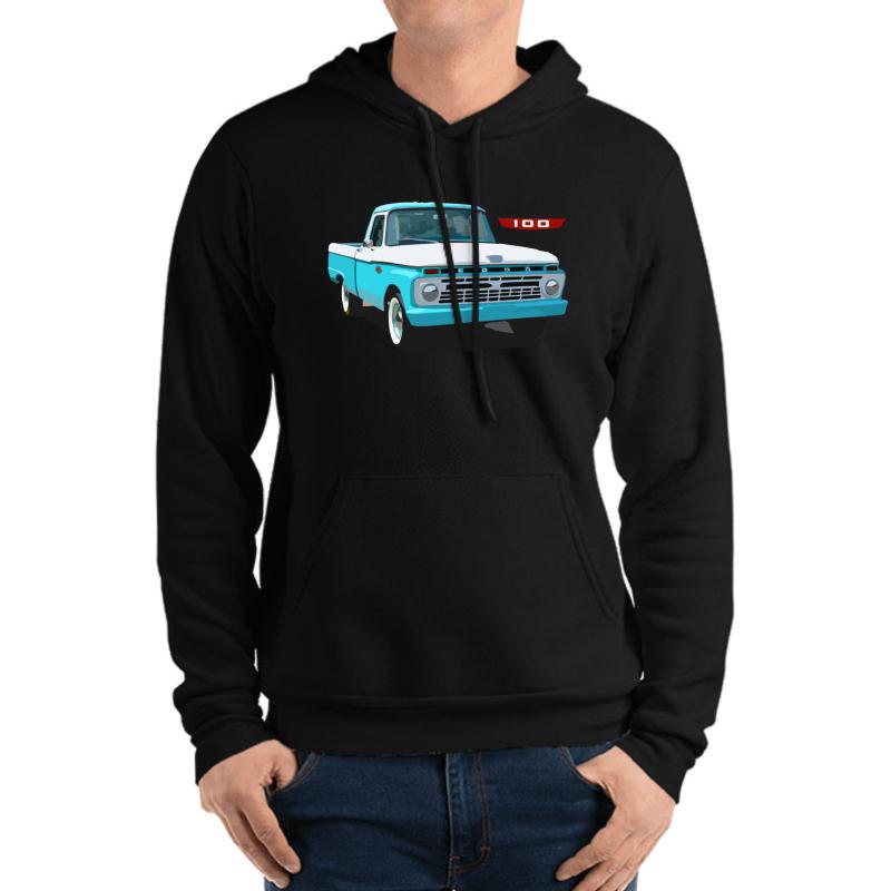 1966 Ford F100 Truck Unisex Hooded Sweatshirt Men Black