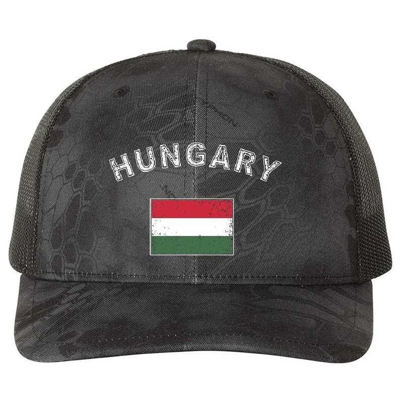 Hungary Hungarian flag flag Premium Flat Bill Snapback Caps