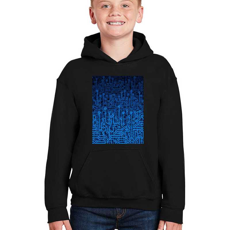 Reboot III BLUE Computer Circuit Board Pattern Unisex T-shirts