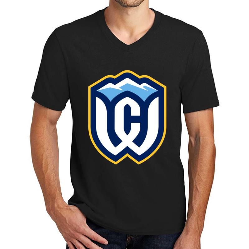 Whitman College Unisex V-Neck T-Shirt Men Black