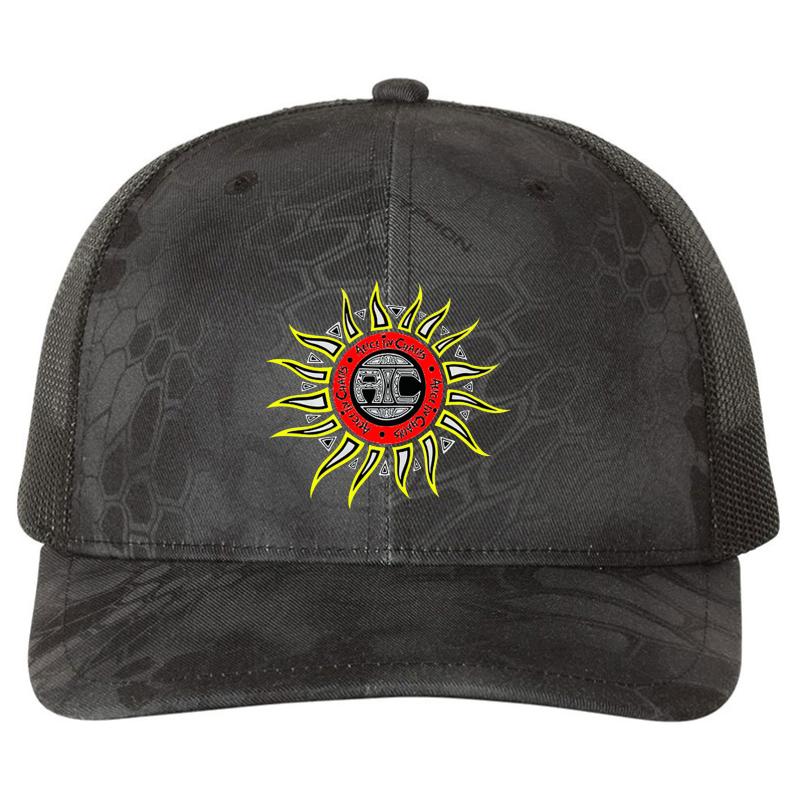 Alice In Chains Logo Richardson Premium Trucker Snapback Cap  Kryptek Typhon Black