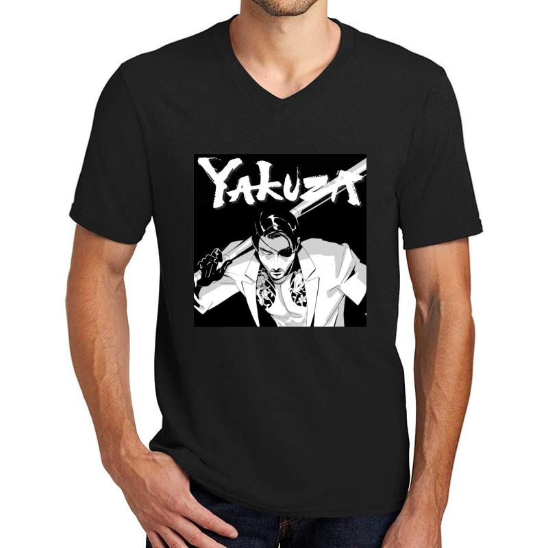 Yakuza Goro Majima Unisex V-Neck T-Shirt Men Black