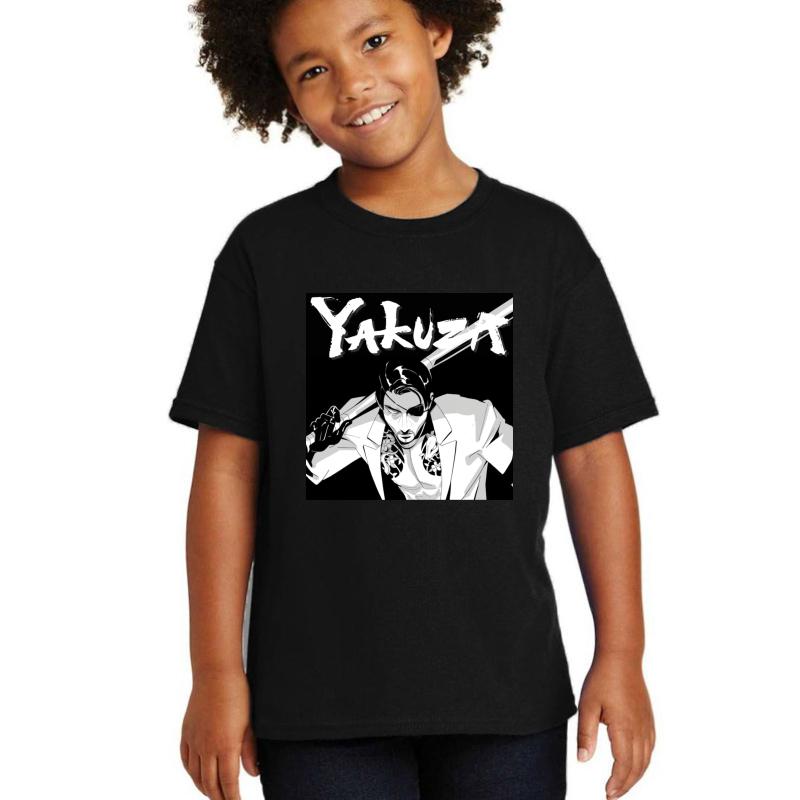 Yakuza Goro Majima Youth T-Shirt Boy Black