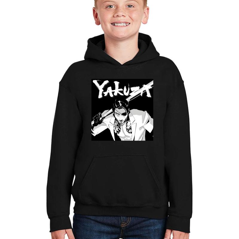 Yakuza Goro Majima Youth Hooded Sweatshirt Boy Black