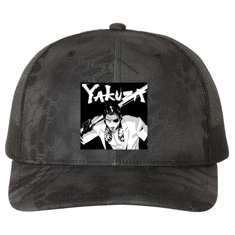 Yakuza Goro Majima Richardson Premium Trucker Snapback Cap  Kryptek Typhon Black