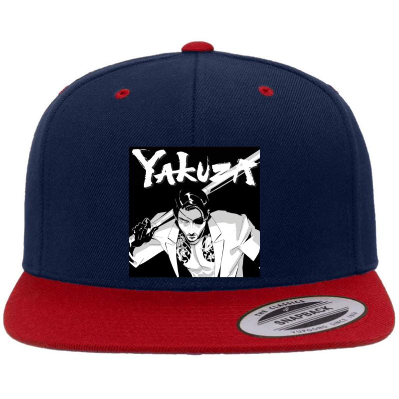 Yakuza Goro Majima Premium Flat Bill Snapback Cap  Navy