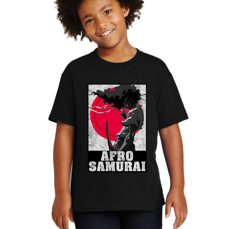 Afro Samurai Youth T-Shirt Boy Black