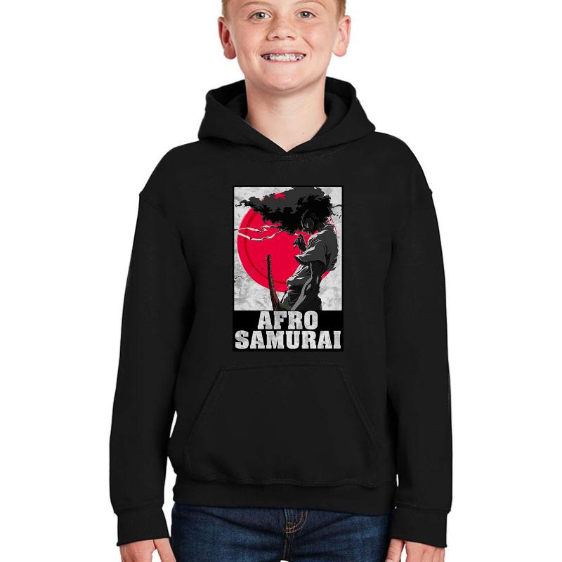 Afro Samurai Youth Hooded Sweatshirt Boy Black