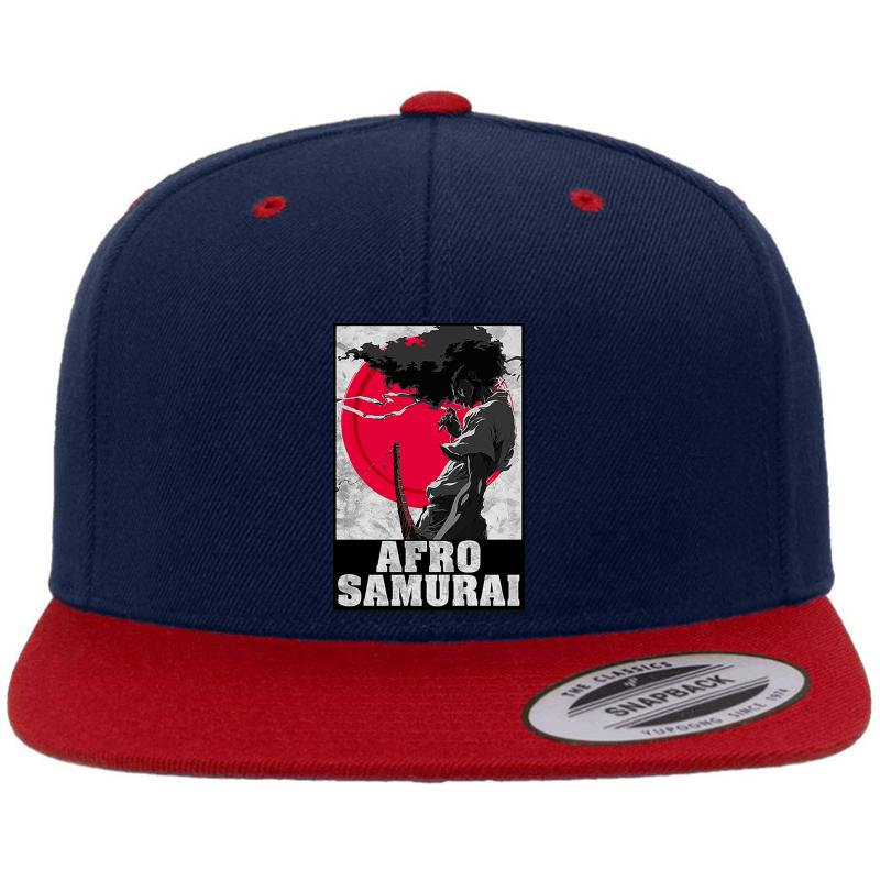 Afro Samurai Premium Flat Bill Snapback Cap  Navy