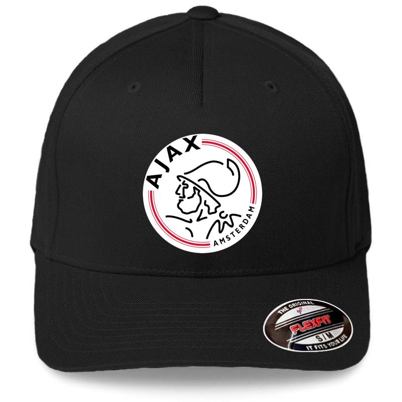 Ajax Amsterdam Logo Flexfit Baseball Cap  Black