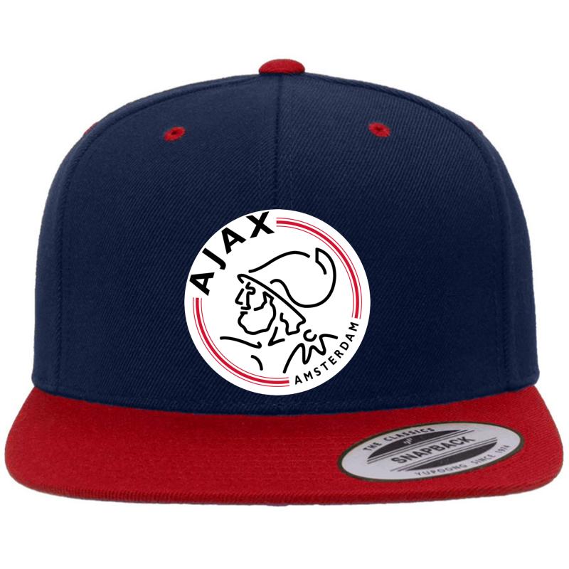 Ajax Amsterdam Logo Premium Flat Bill Snapback Cap  Navy