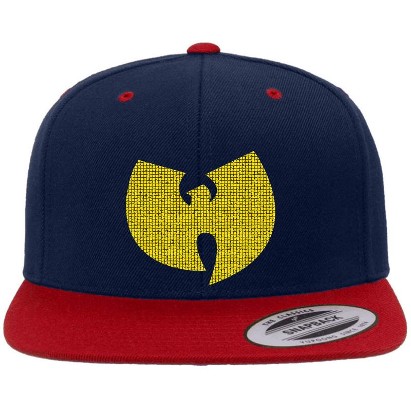 Wu Tang  Premium Flat Bill Snapback Cap  Navy