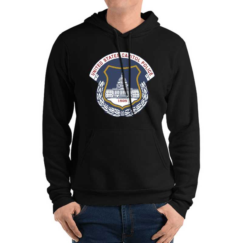 U S Capitol Police Unisex Hooded Sweatshirt Men Black