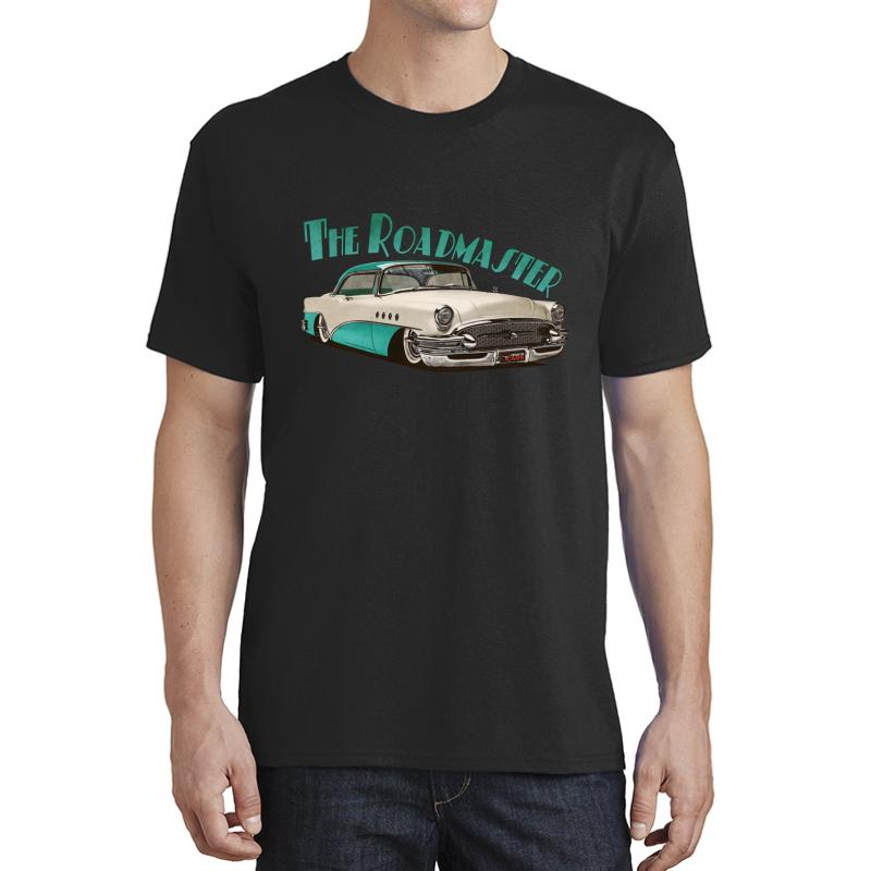 1955 Buick Roadmaster - Aqua Unisex T-Shirt Men Black