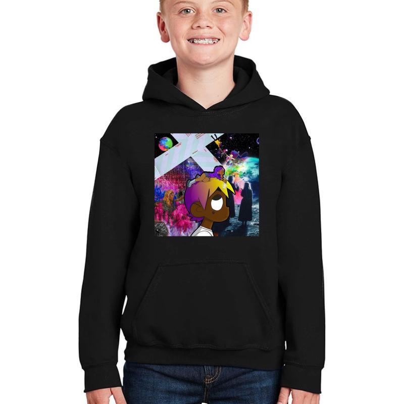 Album Uzi Collage Youth Hooded Sweatshirt Boy Black