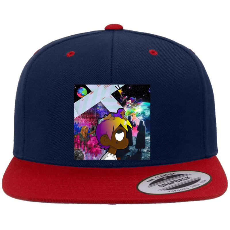 Album Uzi Collage Premium Flat Bill Snapback Cap  Navy