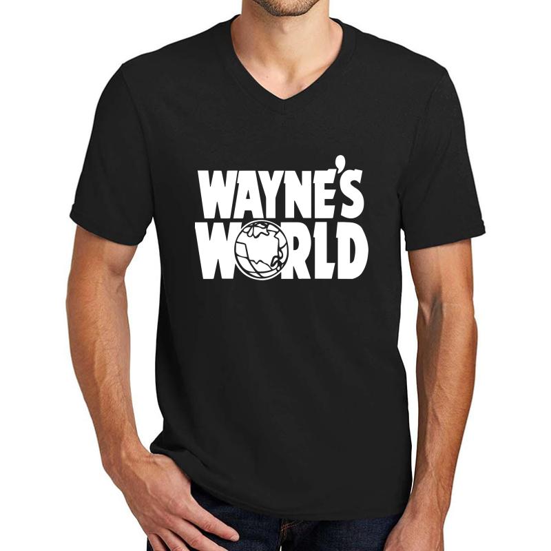 Wayne's World Hd Vector Graphic  Unisex V-Neck T-Shirt Men Black