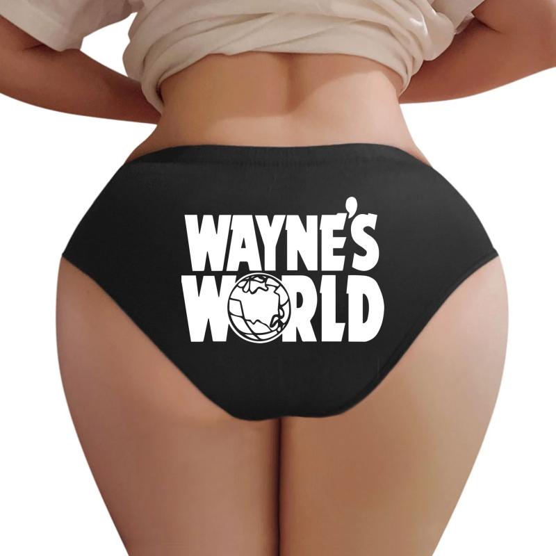 Wayne's World Hd Vector Graphic  Women Underwear Panties Women Black