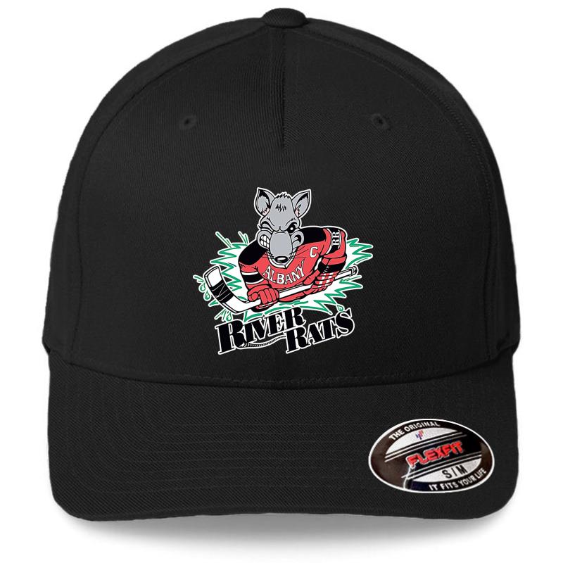 Albany River Rats Flexfit Baseball Cap  Black