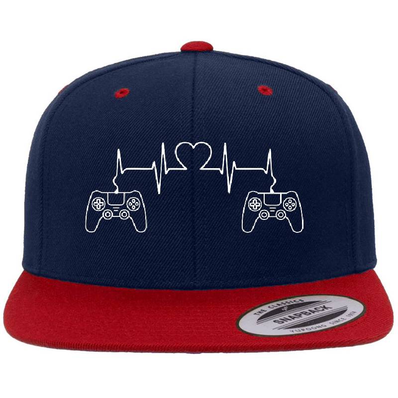 Gaming Valentines Day Funny Gamer Heartbeat Controller Cute Heart Gift for Boys Girls Men Women Kids Richardson Premium Trucker Snapback Caps