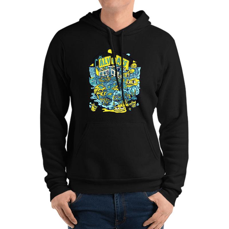 Alvvays Graphic Unisex Hooded Sweatshirt Men Black