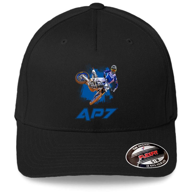 Aaron Ap7 Plessinger Motocross Dirt Bike Champion 7 Gift Design 2021 2022 Flexfit Baseball Cap  Black