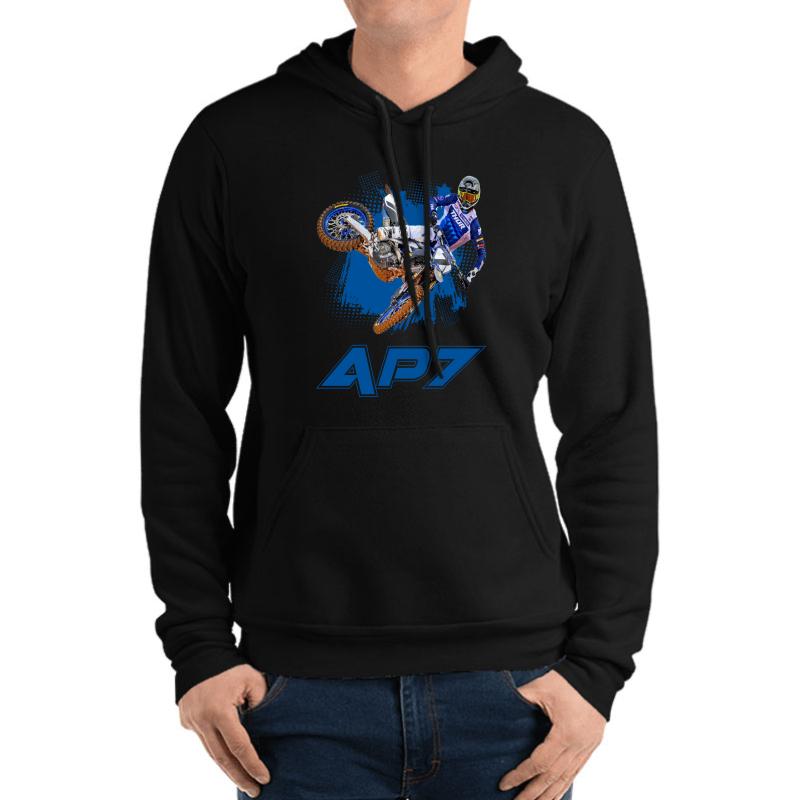 Aaron Ap7 Plessinger Motocross Dirt Bike Champion 7 Gift Design 2021 2022 Unisex Hooded Sweatshirt Men Black