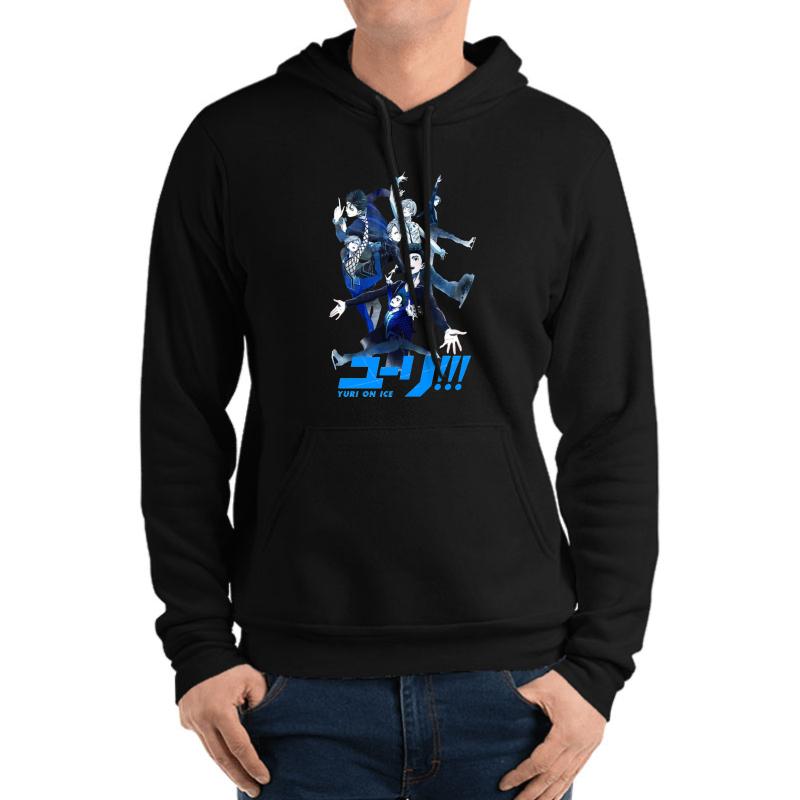 Yuri!!! On Ice - Logo Unisex Hooded Sweatshirt Men Black