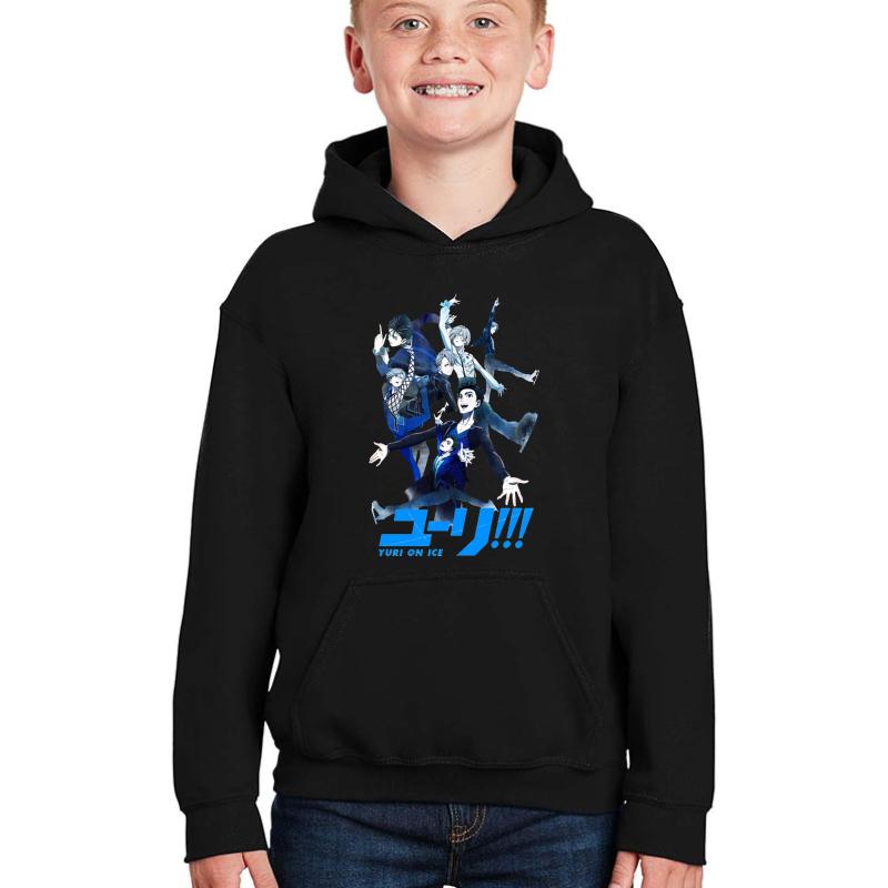 Yuri!!! On Ice - Logo Youth Hooded Sweatshirt Boy Black