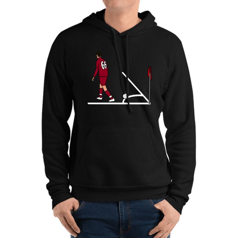 'Corner Taken Quickly' By Trent Alexander Arnold Liverpool Fc Unisex Hooded Sweatshirt Men Black