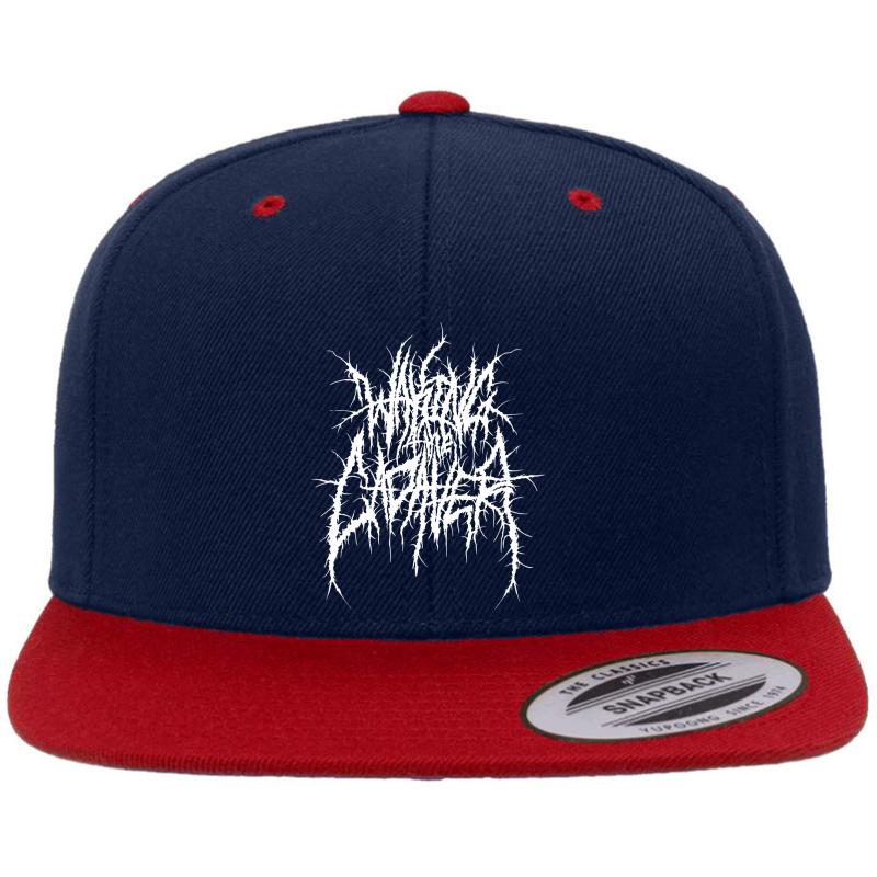 Waking The Cadaver 3 Premium Flat Bill Snapback Cap  Navy